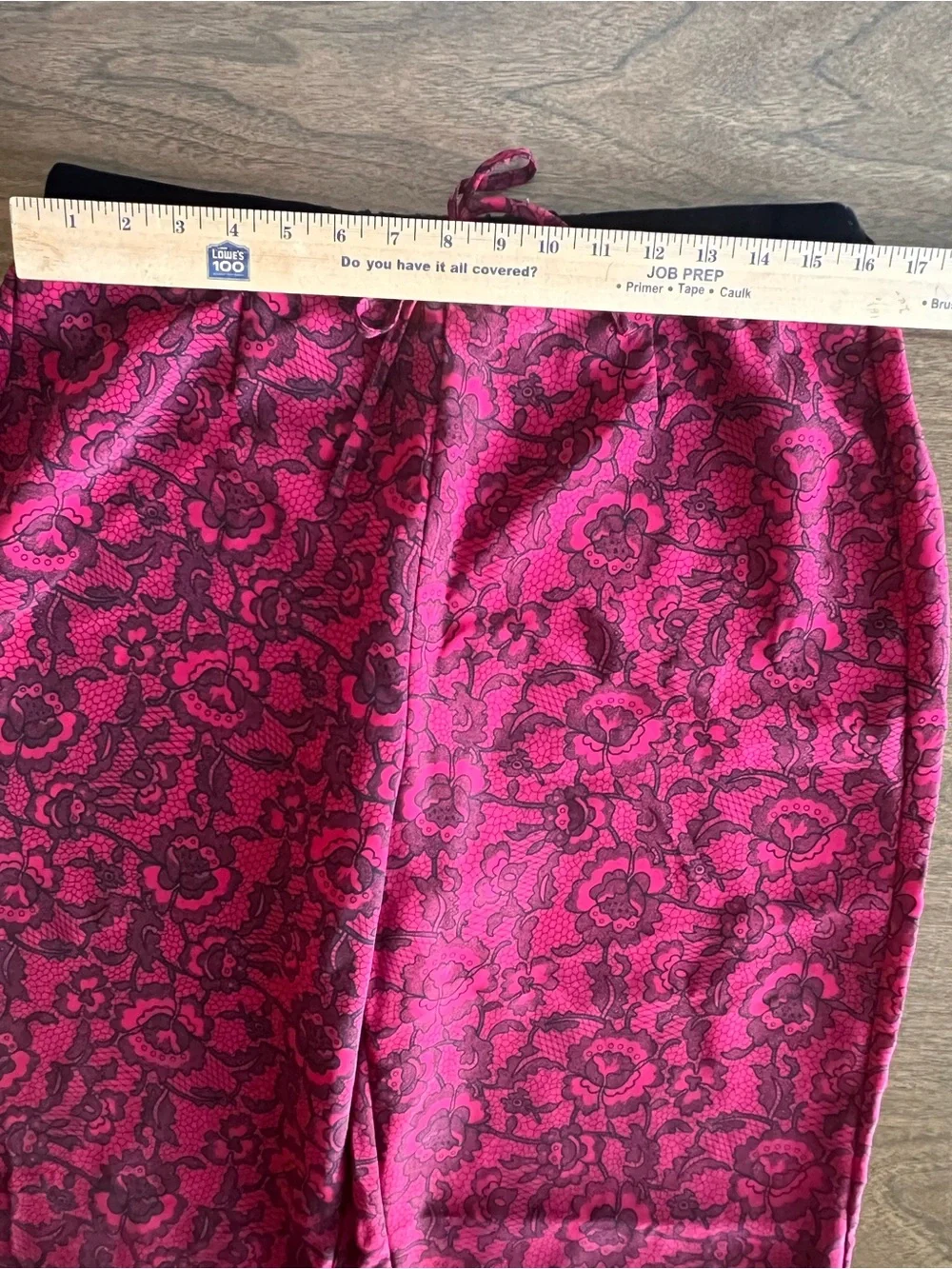 VTG Y2K Mercer & Madison Womens L Lounge Set Pink Black Velvet Floral Whimsigoth